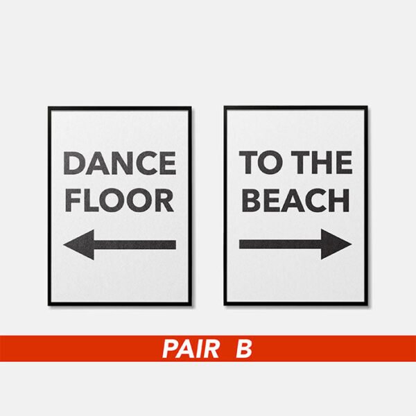 To The Beach & Dance Floor Typography Prints | Pack Of 2 - Image 3