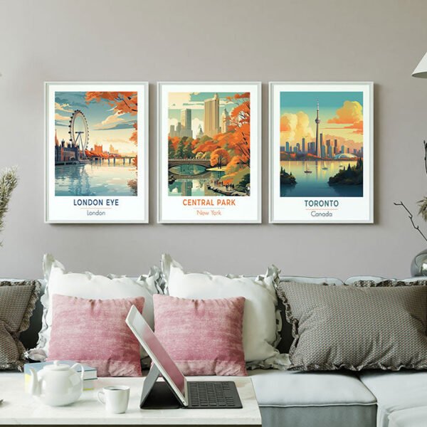 Central Park, New York | Retro Travel Poster | Prints Available In All Sizes | Wall Art - Image 5
